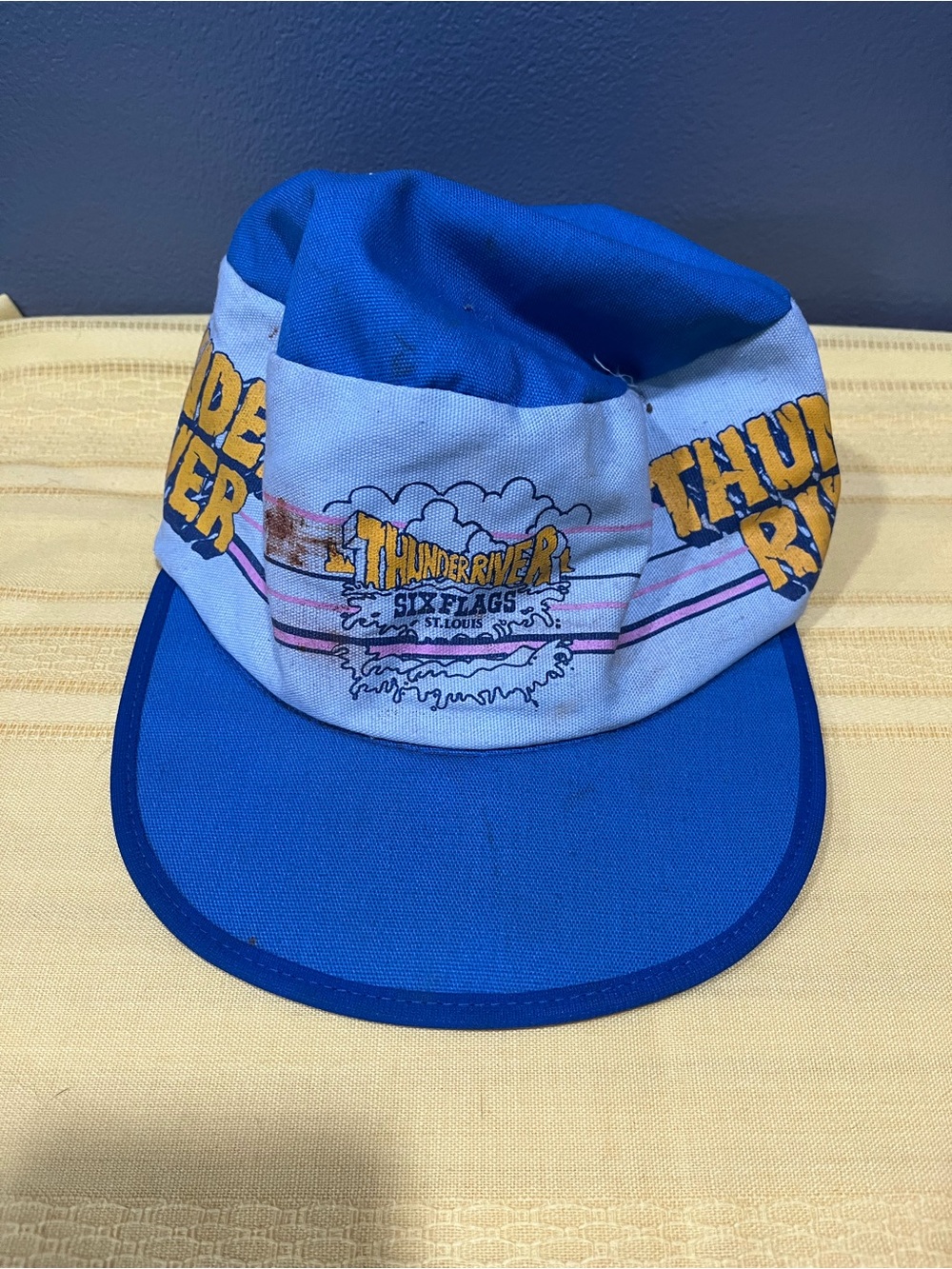Vtg 1983 Six Flags St. Louis Thunder River Hat